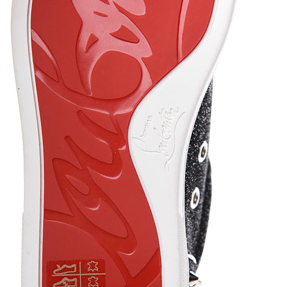 Christian Louboutin Crosta Womens Vieira Spiked Flat Comete Sneakers 35 Black Silver 6 of 9
