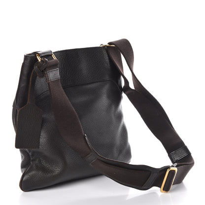 Prada Cervo Deerskin Flat Messenger Bag Ebano 3 of 9