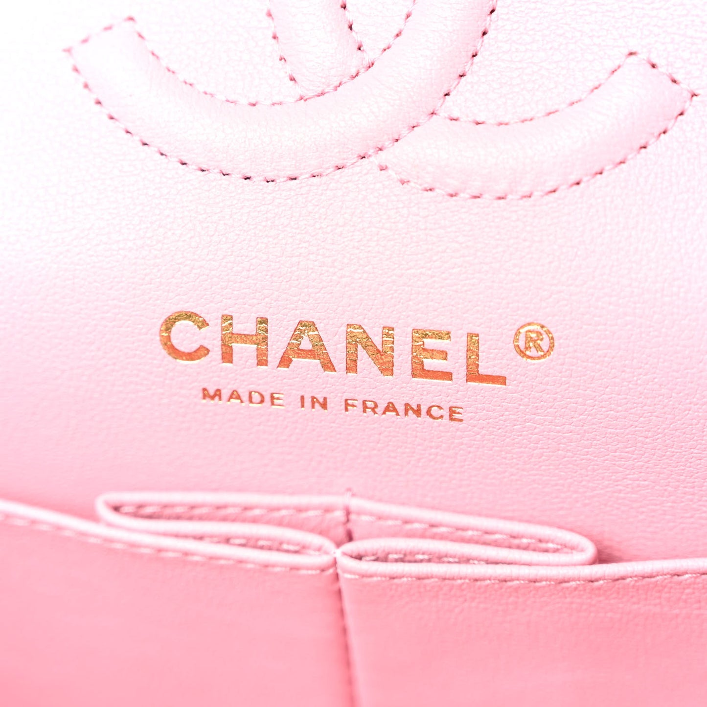Lambskin Quilted Small Double Flap Pink