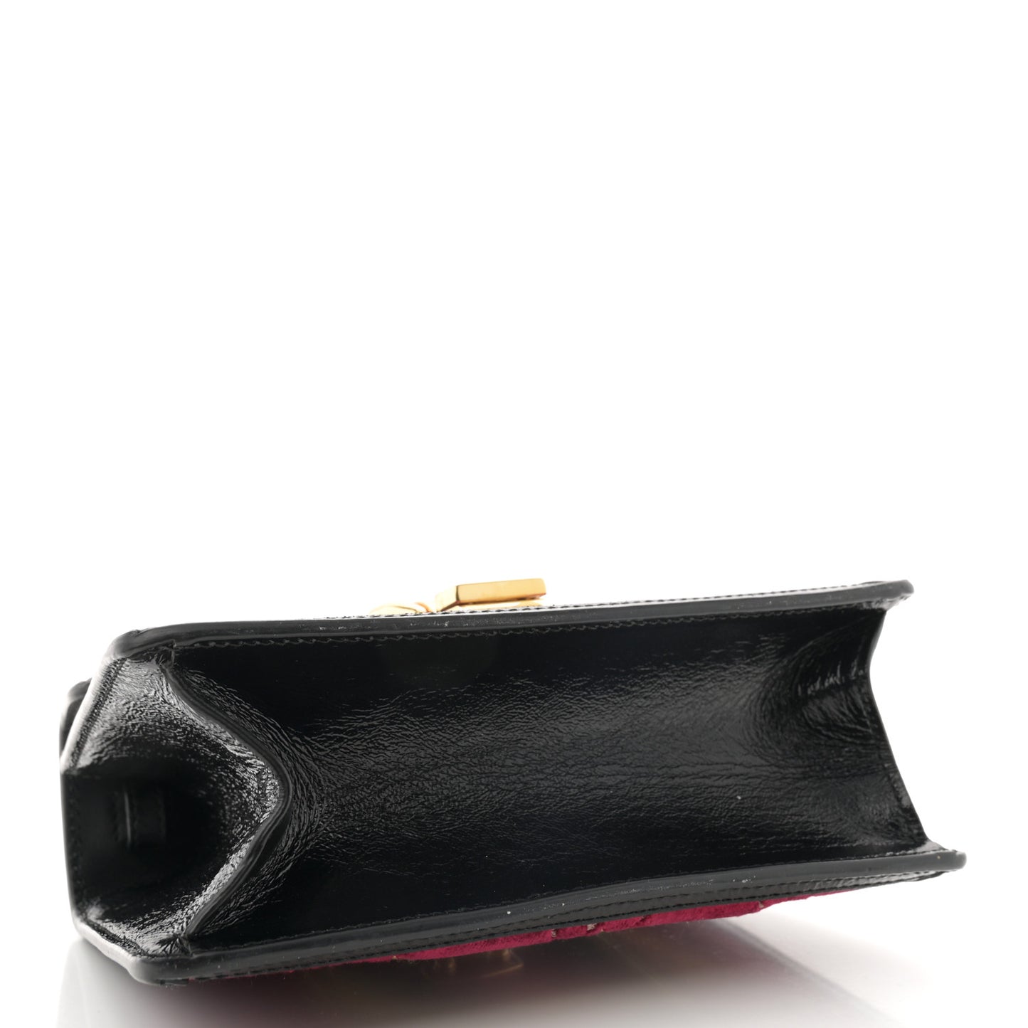 Velvet GG Monogram Mini Sylvie Top Handle Bag Red Cipria Black