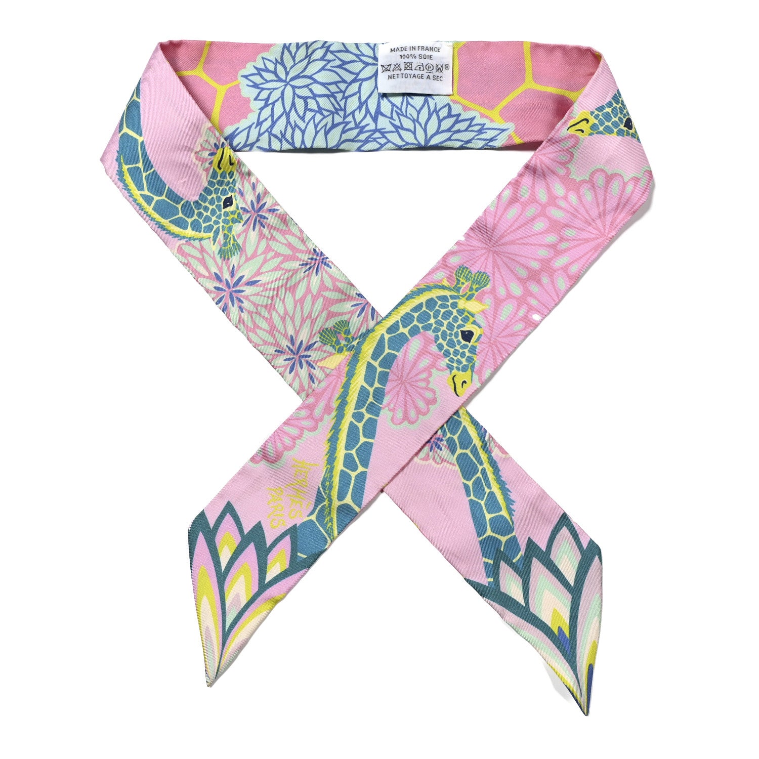 Hermes Silk The Three Graces Twilly Rose Bonbon Canard 1 of 4