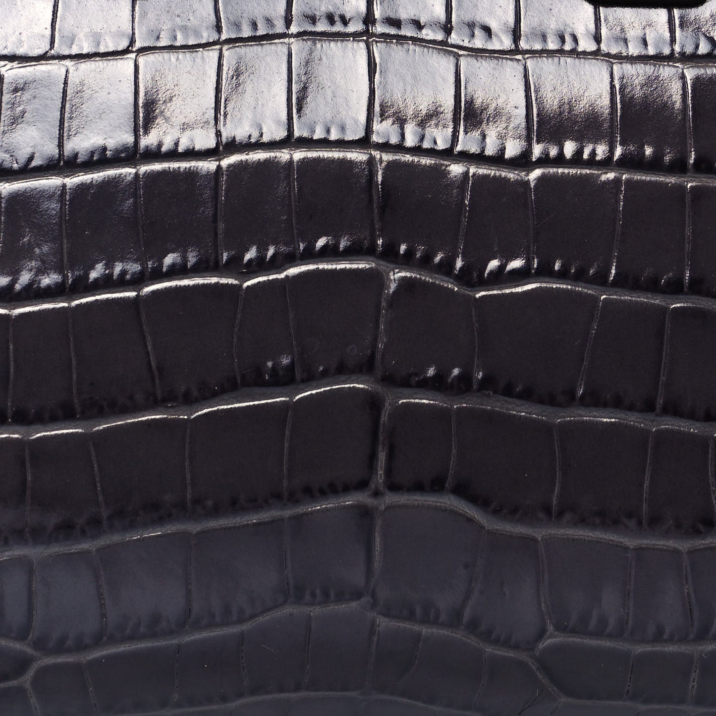 Calfskin Crocodile Embossed Mini Antigona Storm Grey
