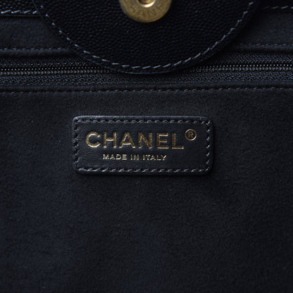 Chanel Caviar Small Studded Deauville Tote Black 5 of 9