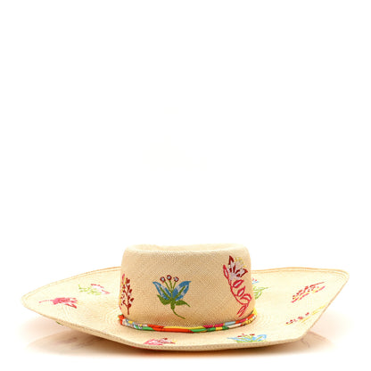 Hermes Straw Englantine Hat 56 Naturel Amazone Pop 3 of 10