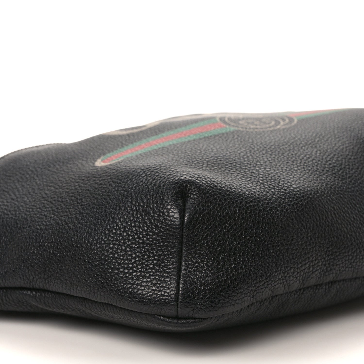 Gucci Grained Calfskin Logo Belt Bag Black 8 of 9