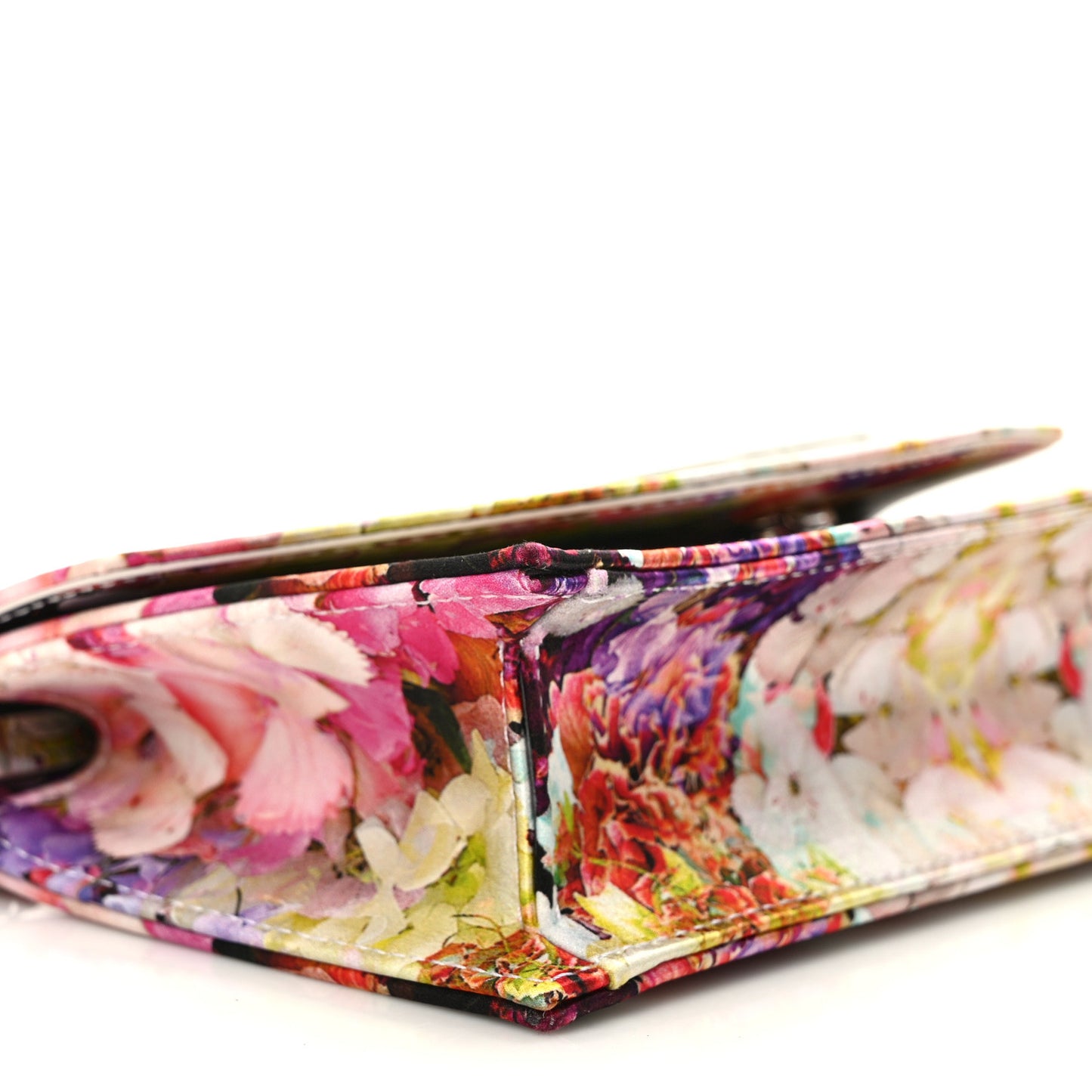 Crepe Satin Blooming Loubi54 Crossbody Clutch Multicolor