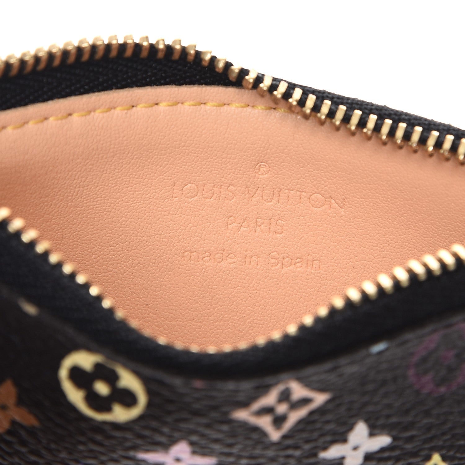 Louis Vuitton Monogram Multicolor Key Pouch Black 6 of 7
