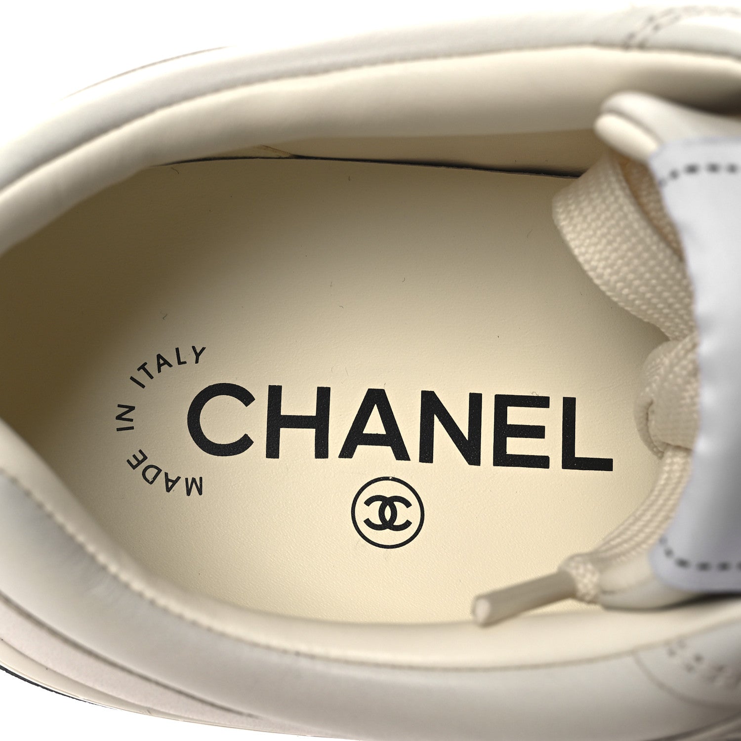 Chanel Printed Calfskin Womens CC Logo Sneakers 40 Beige 9 of 12