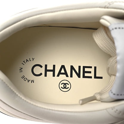 Chanel Printed Calfskin Womens CC Logo Sneakers 40 Beige 9 of 12