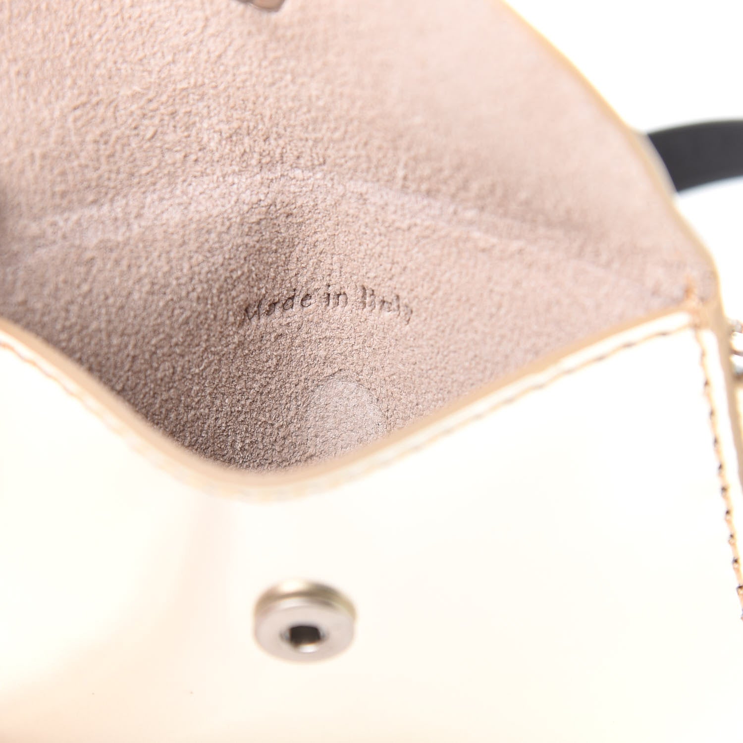 Celine Calfskin Multi Key Ring Coin Card Case Light Gold 6 of 6