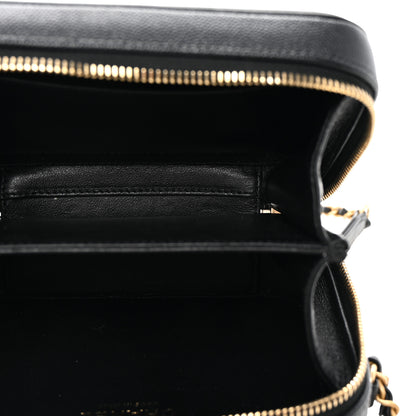 Chanel Caviar Quilted Small CC Filigree Vanity Case Black 5 of 11
