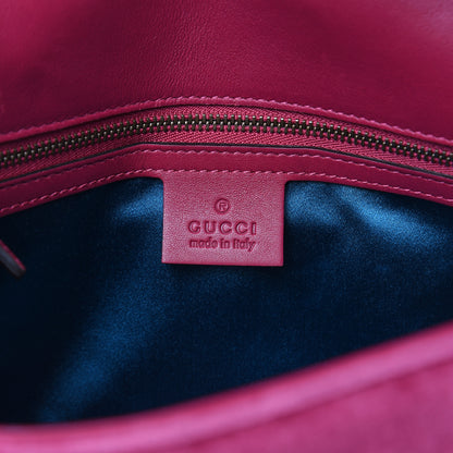 Gucci Velvet Matelasse Small GG Marmont Shoulder Bag Light Raspberry Rose 6 of 12