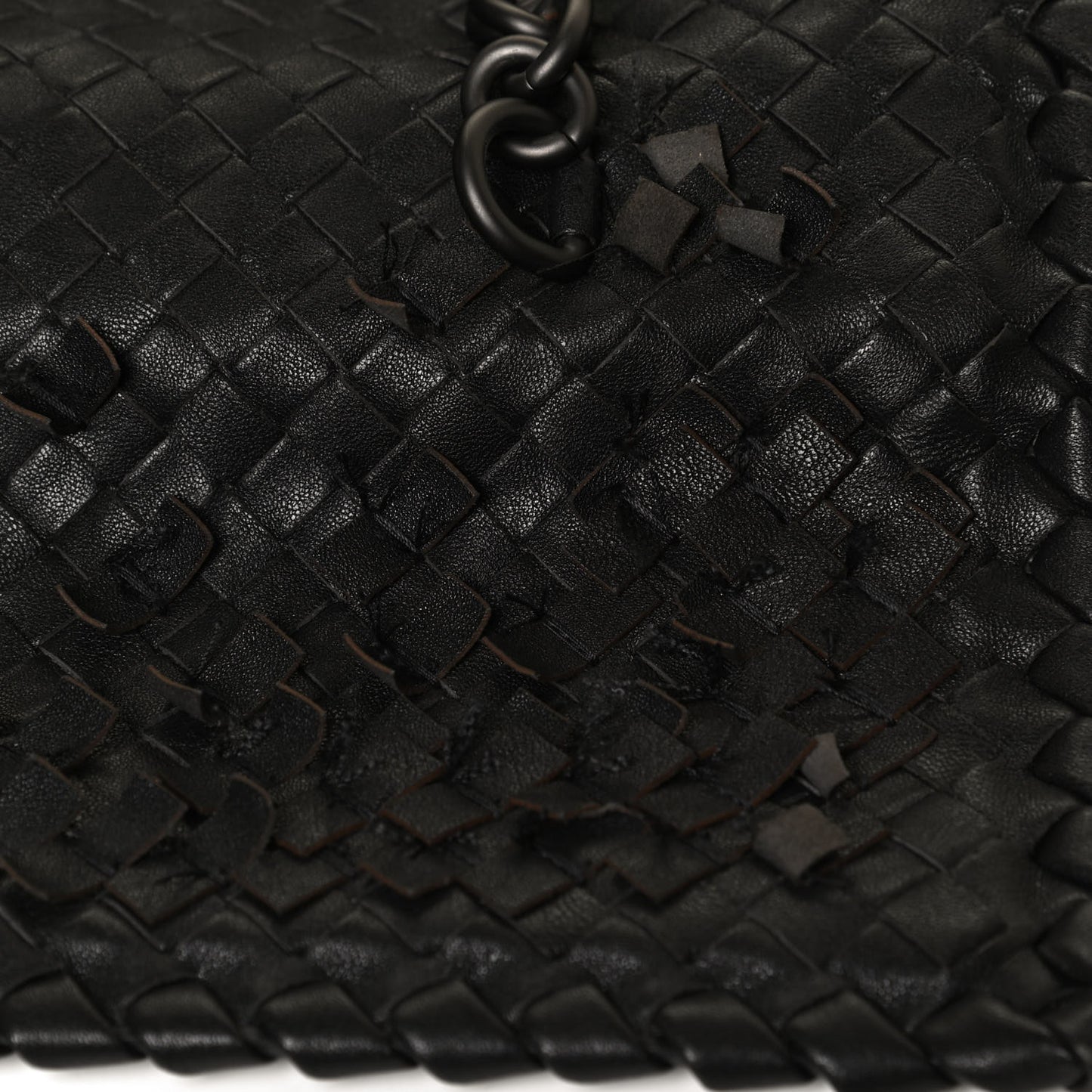 Nappa Intrecciato Fringe Flap Black