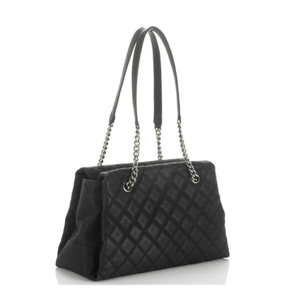 Chanel Iridescent Caviar Quilted Lady Pearly Tote Black 3 of 8