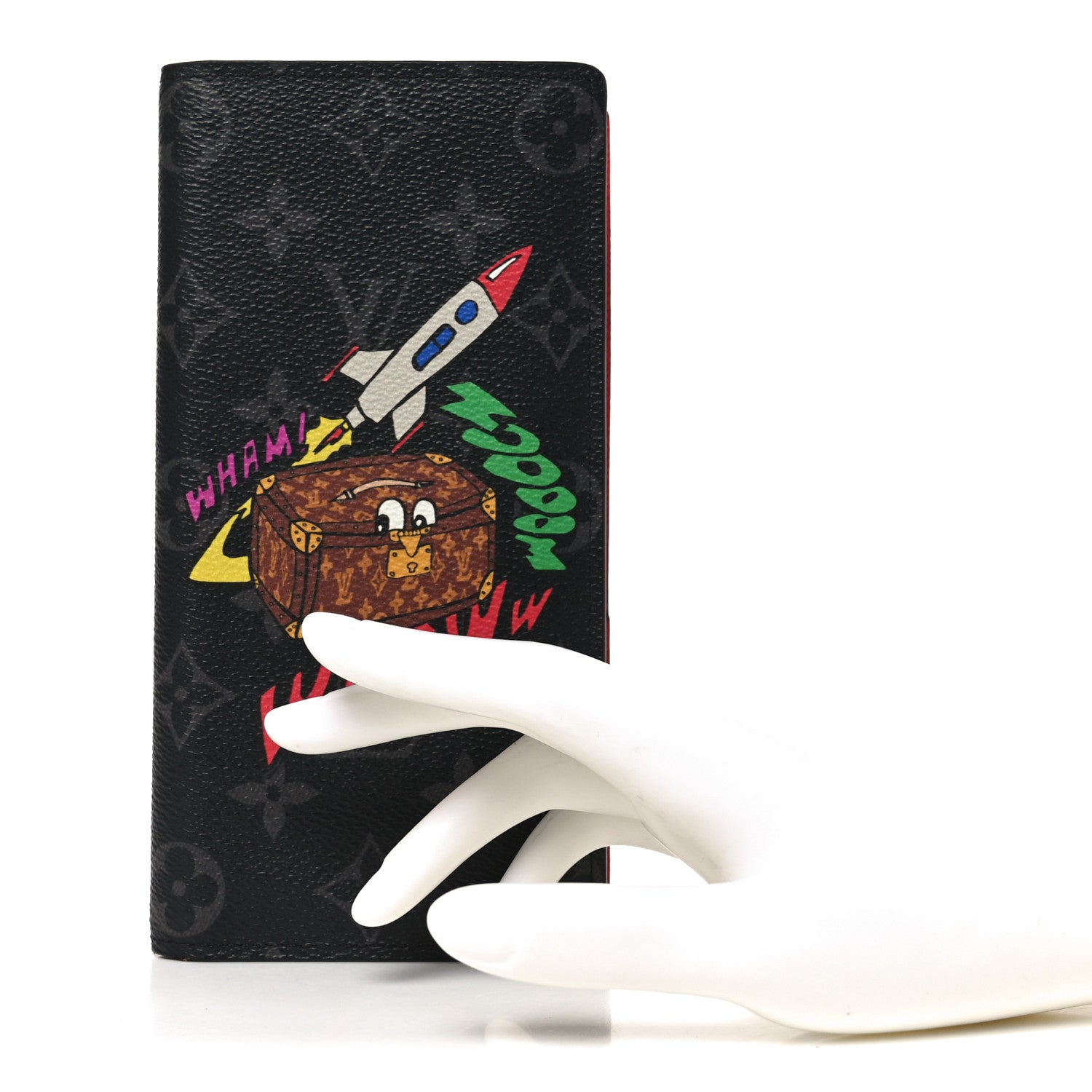 Louis Vuitton Monogram Eclipse Space Age Brazza Wallet 2 of 6