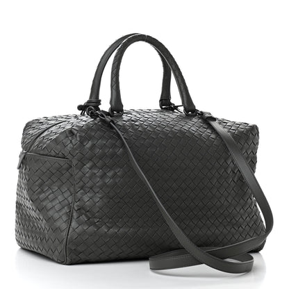 Bottega Veneta Nappa Intrecciato Boston Grey 3 of 9