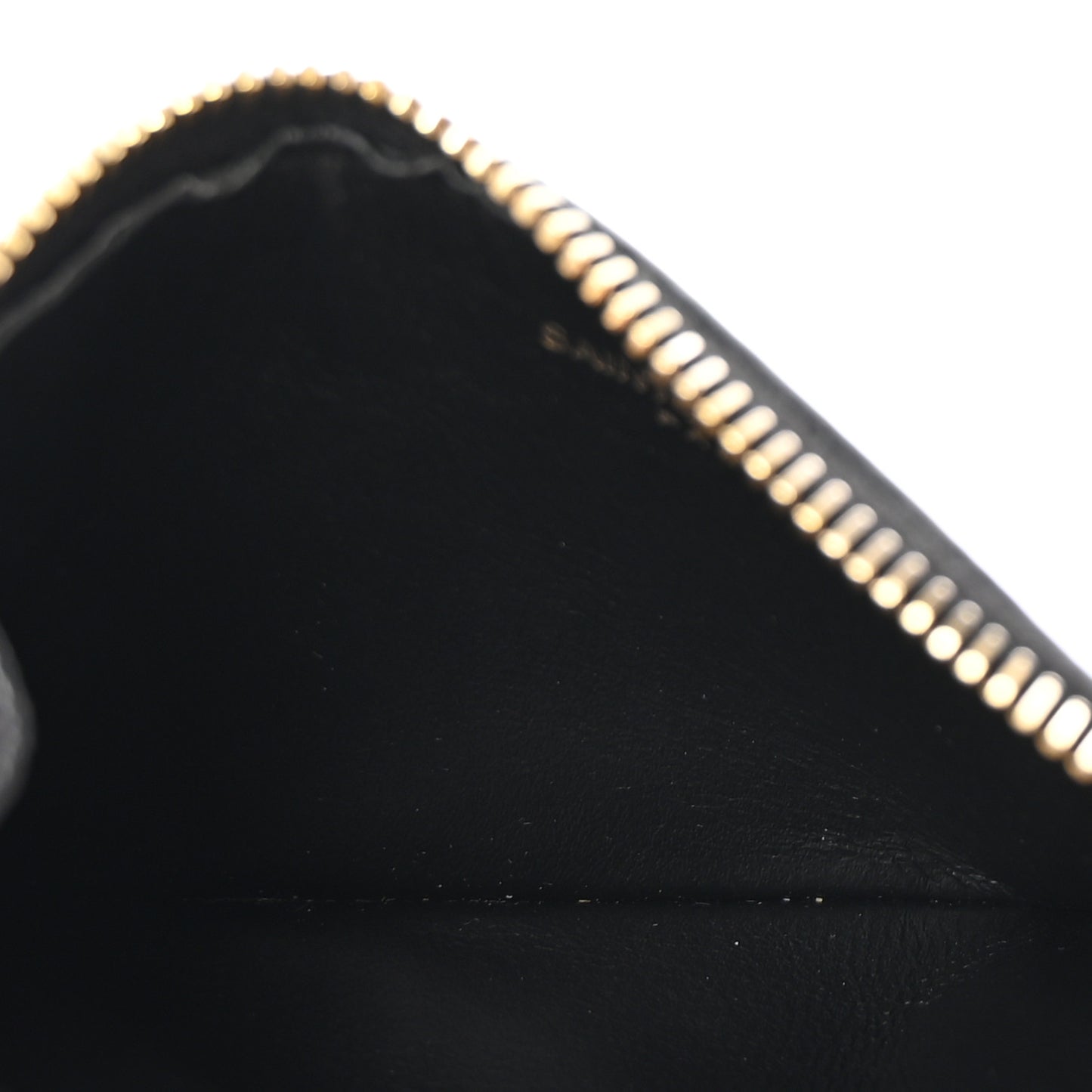Grained Calfskin Monogram 5 Fragments Zip Pouch Card Holder Black