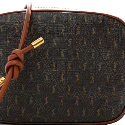 Saint Laurent Canvas Smooth Calfskin Le Monogramme Small Camera Bag Chestnut 7 of 9