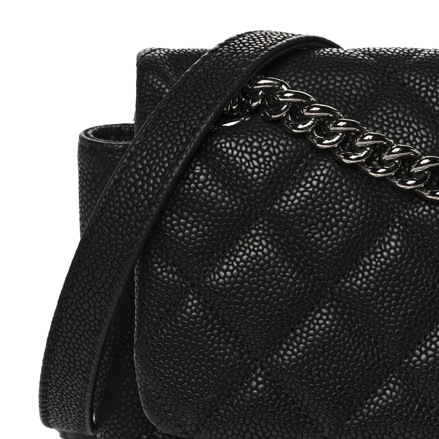 Chanel Iridescent Caviar Quilted Medium Lady Pearly Flap Black 10 of 10