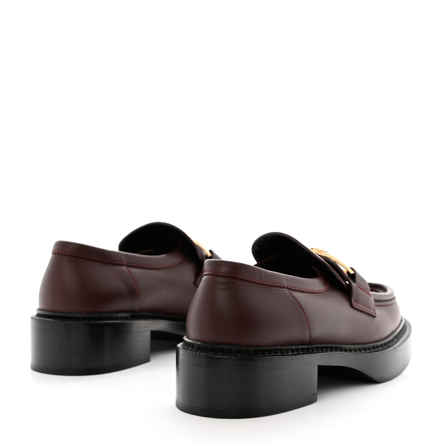 Calfskin Academy Loafers 38 Burgundy