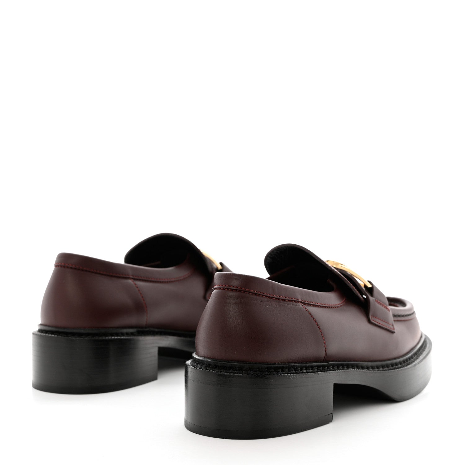 Louis Vuitton Calfskin Academy Loafers 38 Burgundy 4 of 10