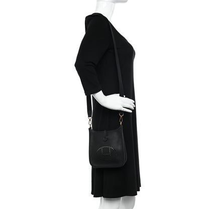 Hermes Taurillon Clemence Evelyne TPM Black 2 of 9