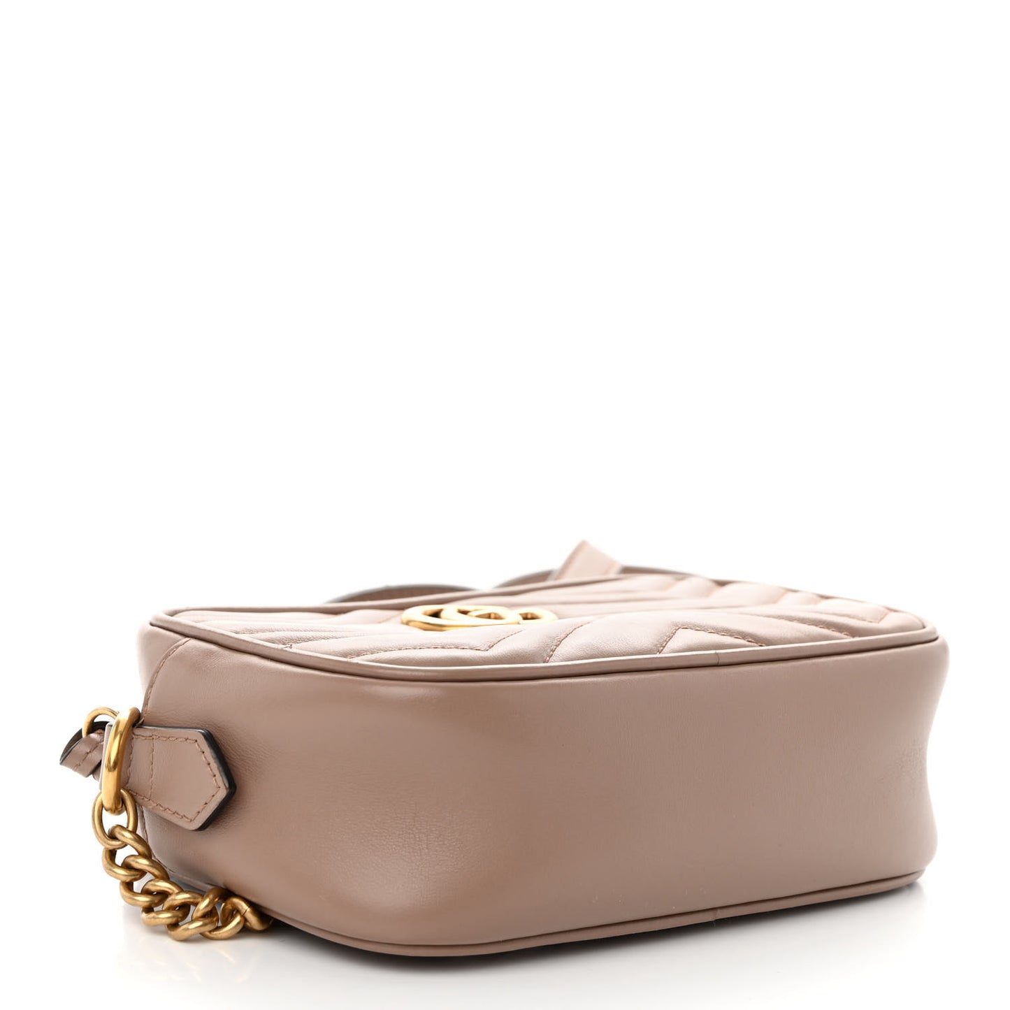 Calfskin Matelasse Mini GG Marmont Chain Shoulder Bag Porcelain Rose