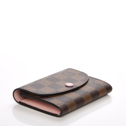 Louis Vuitton Damier Ebene Rosalie Coin Purse Rose Ballerine 4 of 7