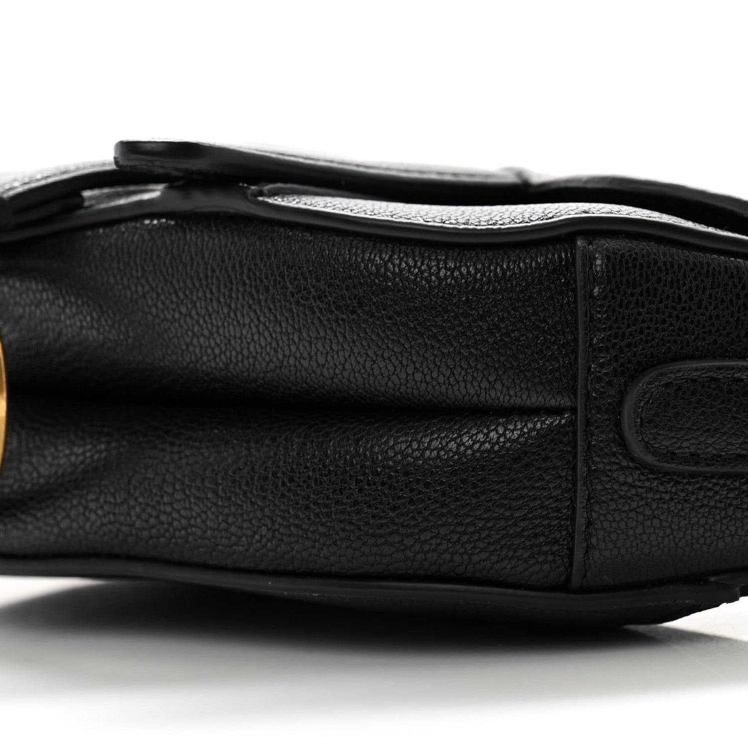 Christian Dior Goatskin Micro Saddle Bag Black 10 of 12