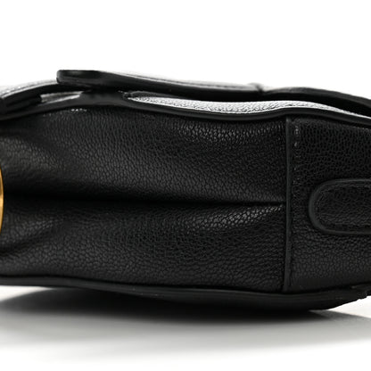 Christian Dior Goatskin Micro Saddle Bag Black 10 of 12