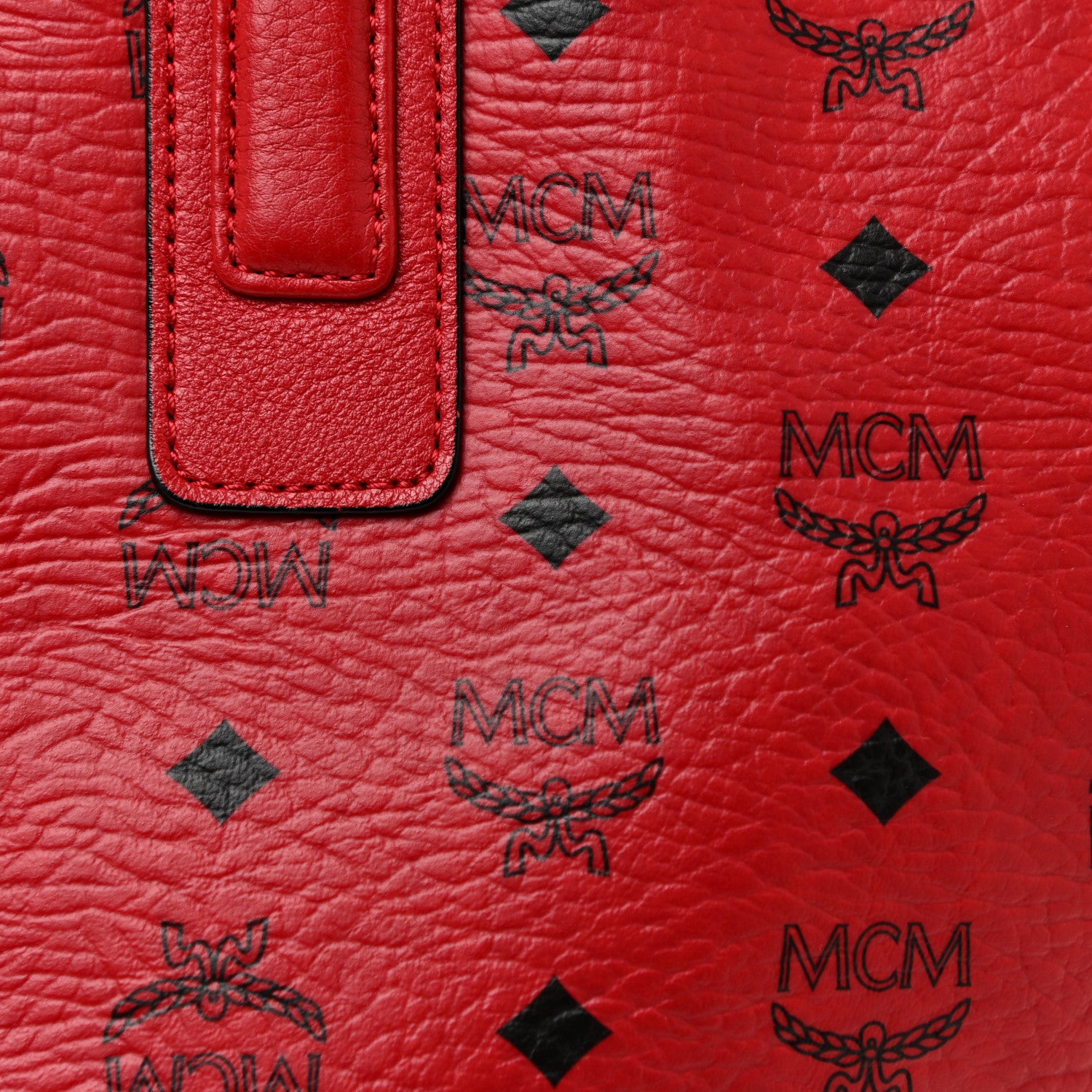 MCM Visetos Large Liz Reversible Shopper Tote Ruby Red 8 of 21