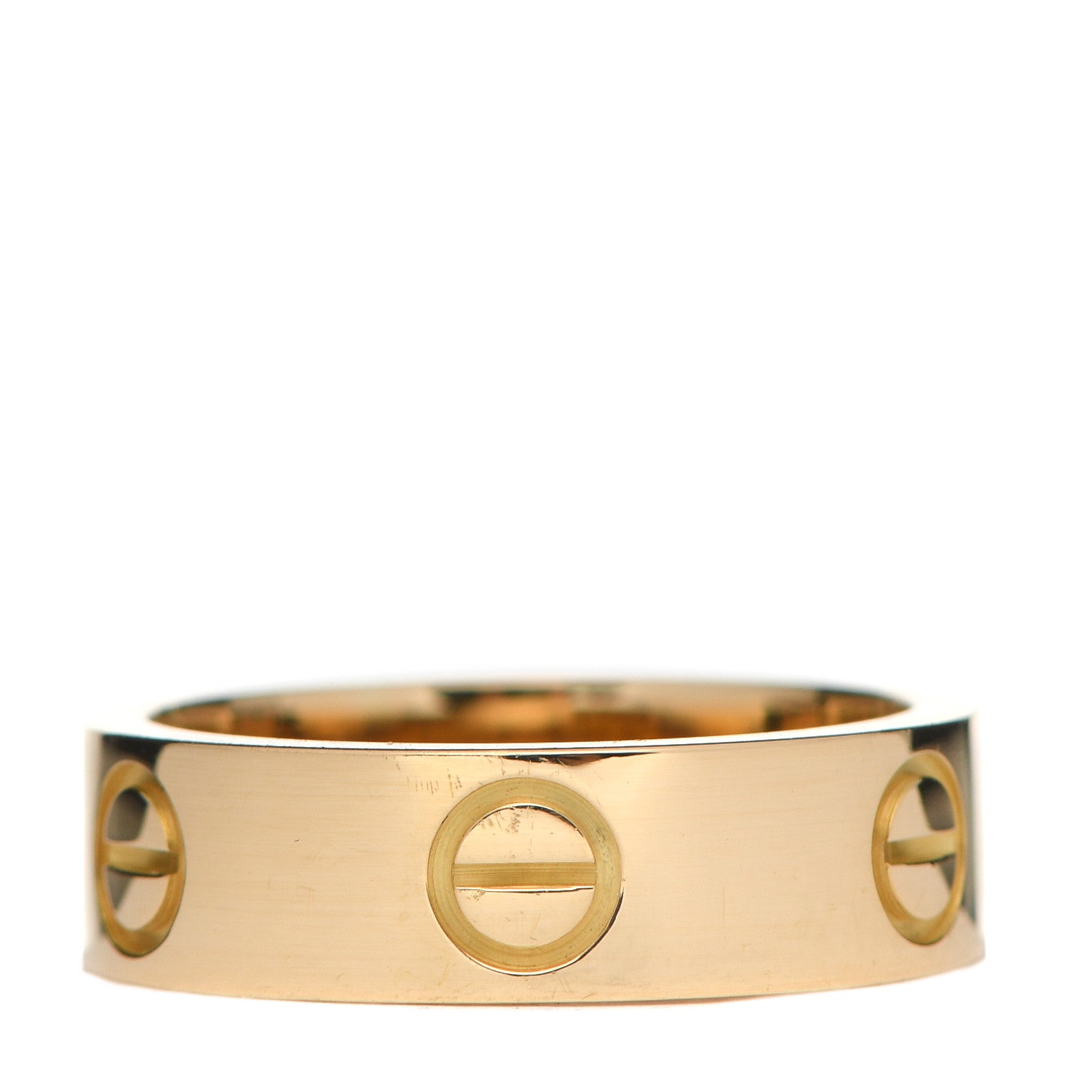 Cartier 18K Yellow Gold 5.5mm LOVE Ring 53 6.5 3 of 5