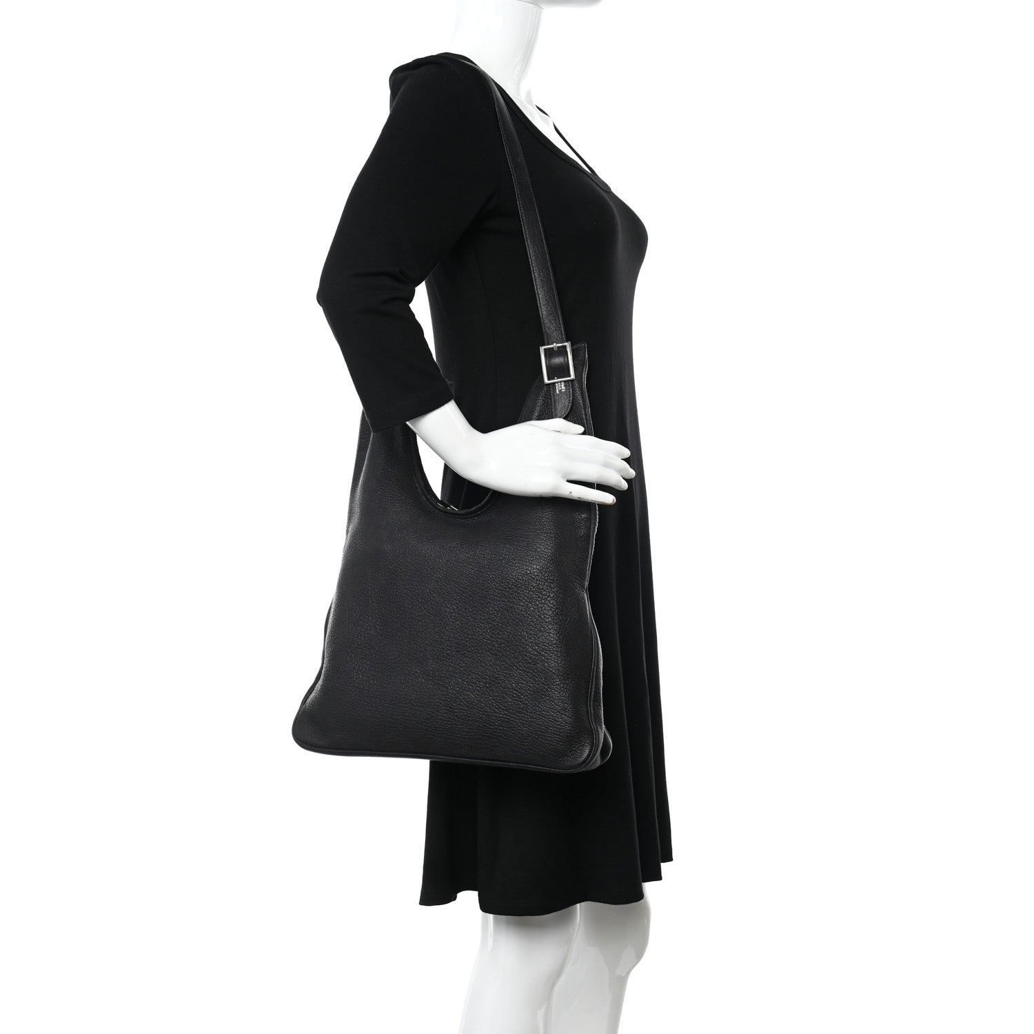 Hermes Taurillon Clemence Massai Cut Black 3 of 9