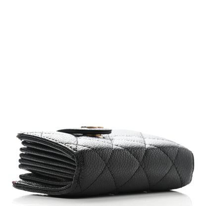 Chanel Caviar Quilted Gusseted Card Holder Black 4 of 7
