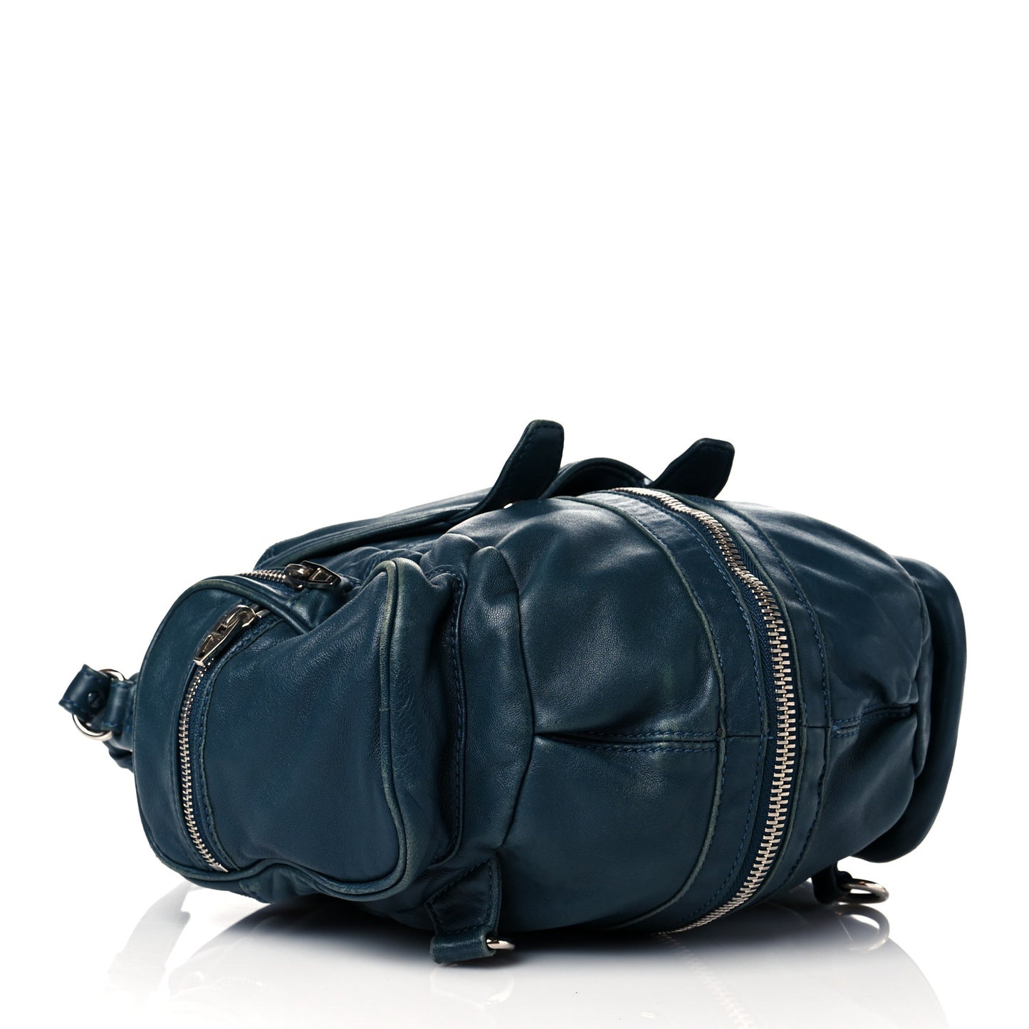 Lambskin Mini Marti Backpack Petrol Rhodium Hardware