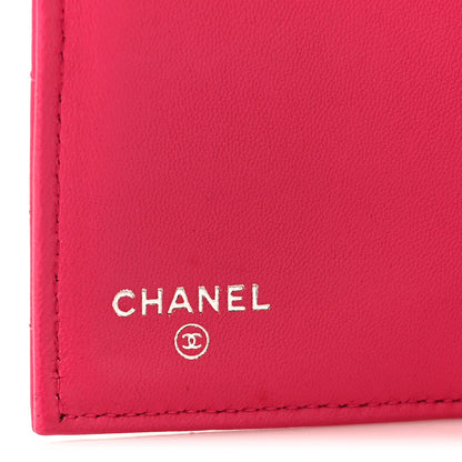 Chanel Lambskin Quilted Large Gusset Flap Wallet Pink 6 of 9