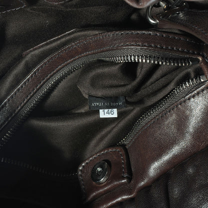 Miu Miu Nappa Leather Patchwork Shopping Tote Caffe 6 of 7