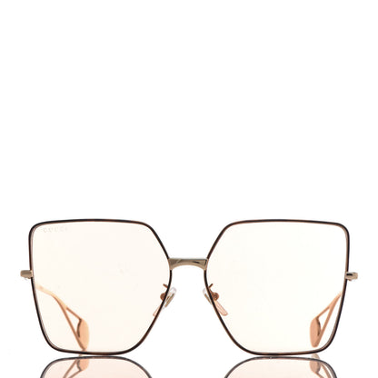 Gucci Square Frame GG0106S Sunglasses Havana Gold 2 of 8