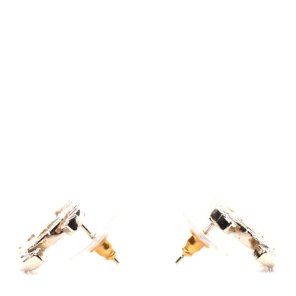 Chanel Metal Scarab CC Earrings Light Gold 3 of 5