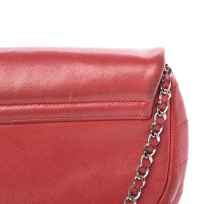 Chanel Lambskin Half Moon Wallet On Chain WOC Red 13 of 13