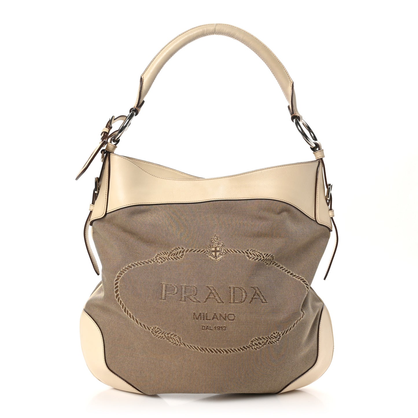 Jacquard Logo Shoulder Bag Corda Cera