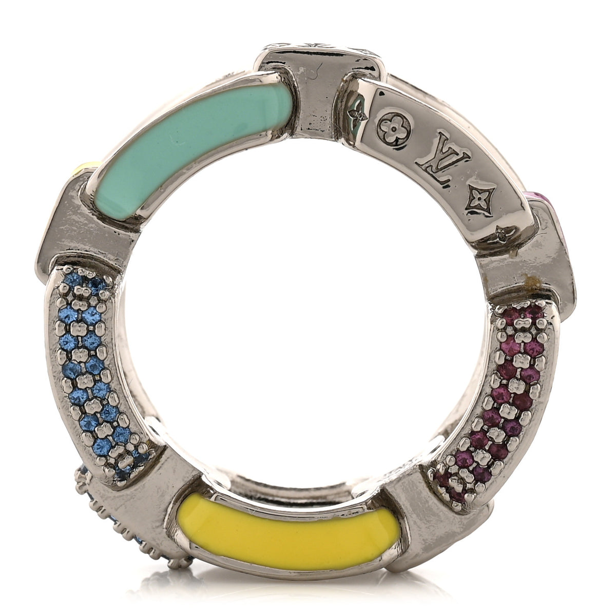 Louis Vuitton Paradise Chain Ring Medium 55 7.25 6 of 8