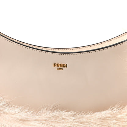 Fendi Fox Fur Vitello Fendi O'Lock Swing Camelia 7 of 10