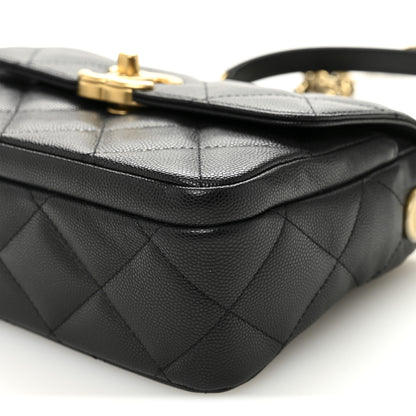 Chanel Shiny Caviar Quilted Mini Flap Black 10 of 10