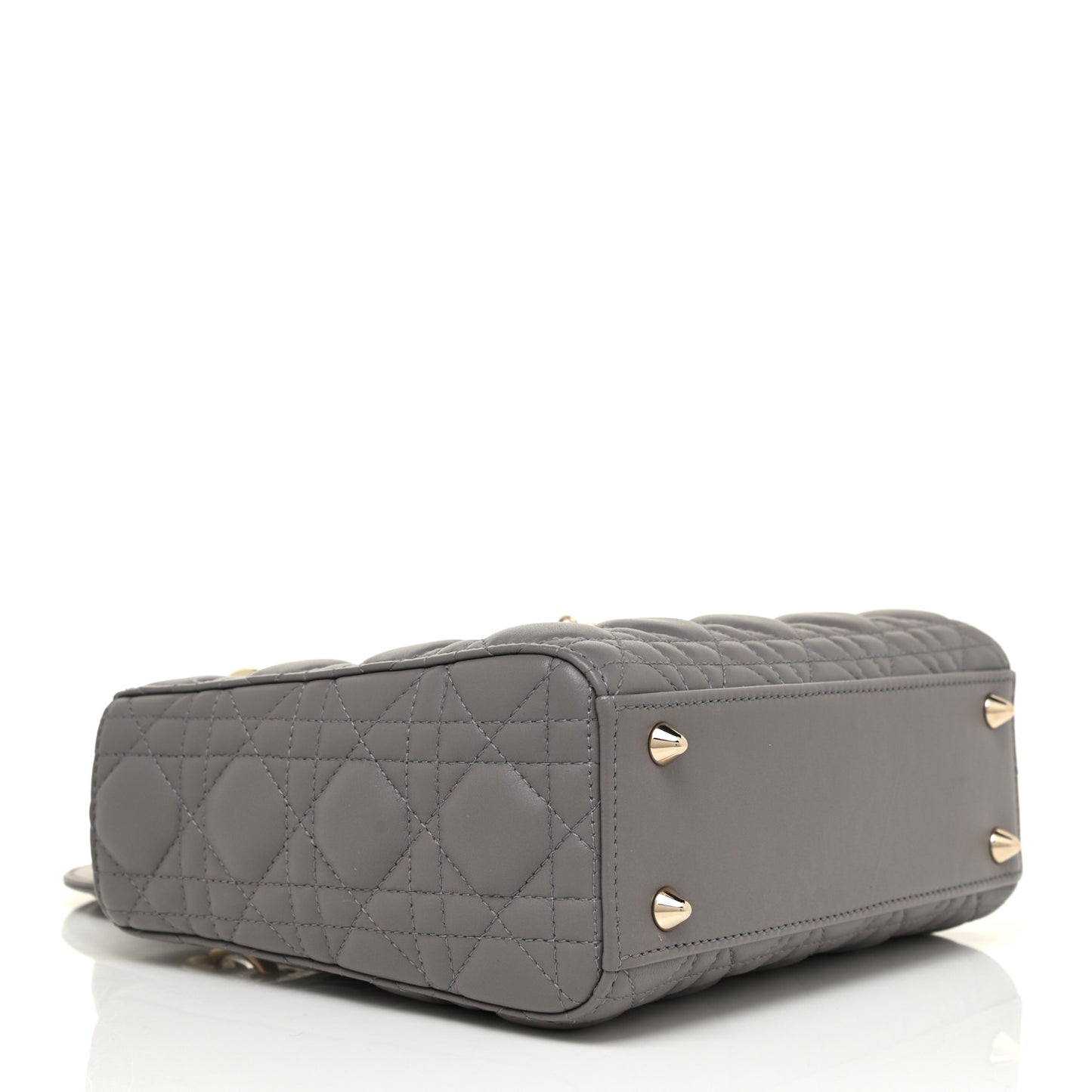 Lambskin Cannage Small My ABCDior Lady Dior Grey