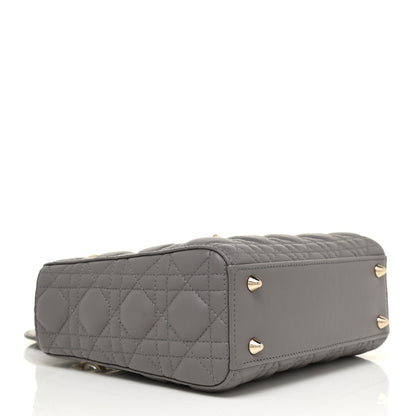 Christian Dior Lambskin Cannage Small My ABCDior Lady Dior Grey 4 of 12