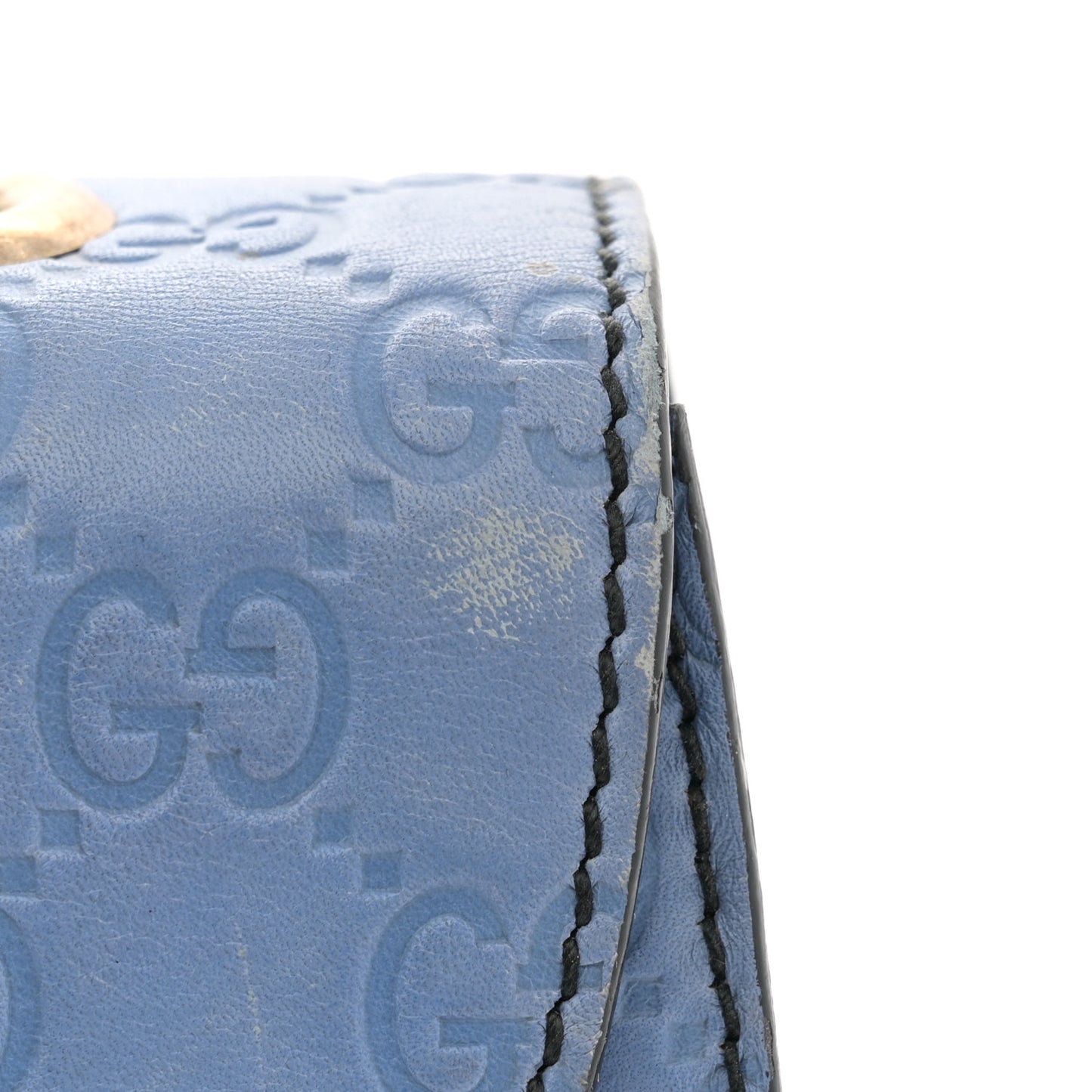 Soft Guccissima Medium Emily Chain Shoulder Bag Mineral Blue