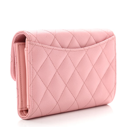 Chanel Caviar Quilted Medium Flap Wallet Pink 3 of 8