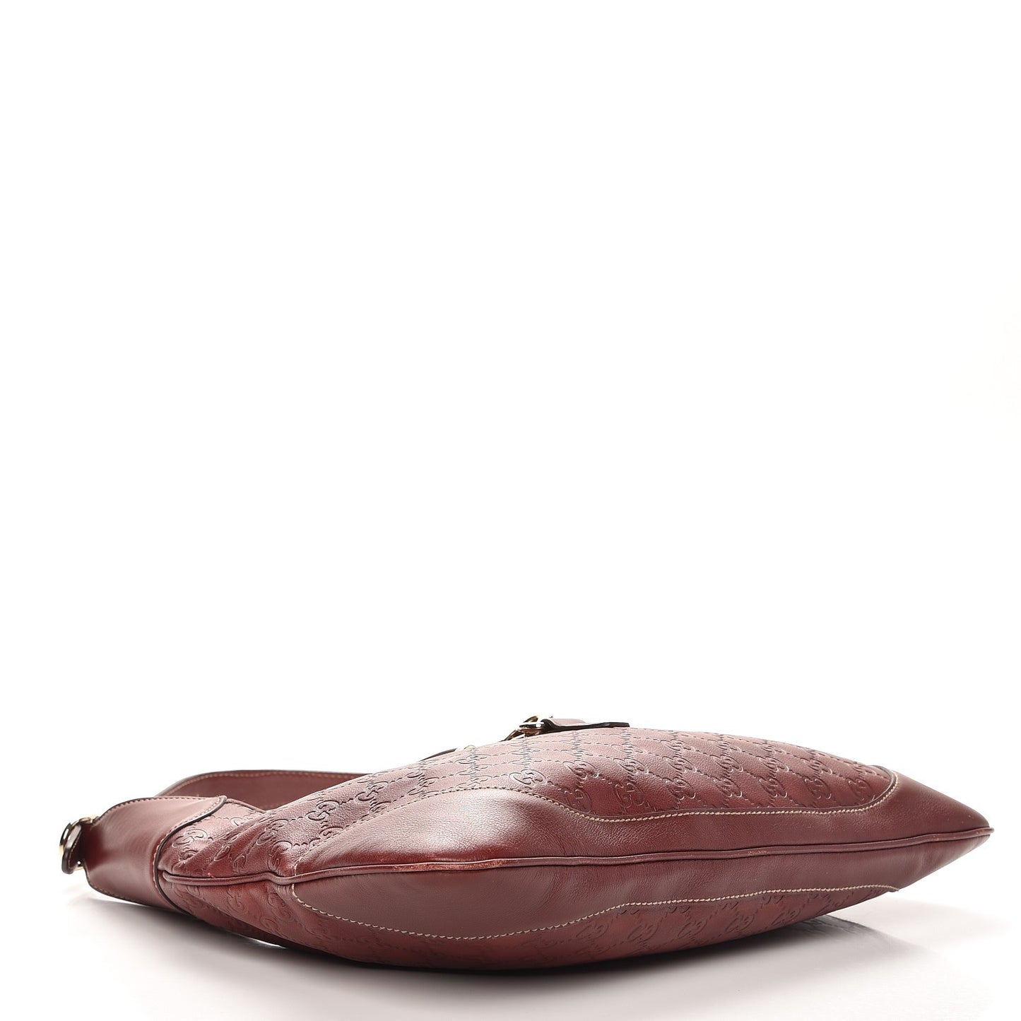 Guccissima Medium Jackie O Bouvier Hobo Dark Red