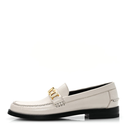Gucci Goatskin Womens Logo 15mm Loafers 40.5 Mystic White 1 of 14